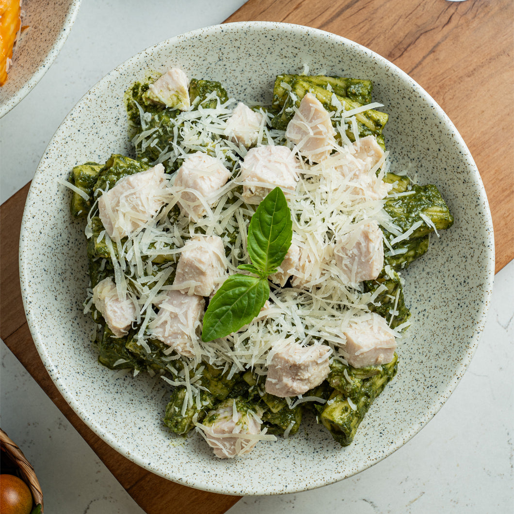 Plato del día Viernes - Pasta Pesto con Pavo